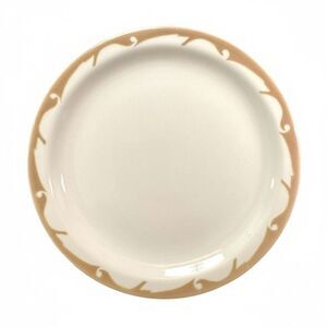 Vintage Jackson Nutmeg Brown Clifton Wave Airbrush Restaurantware Bread Plate